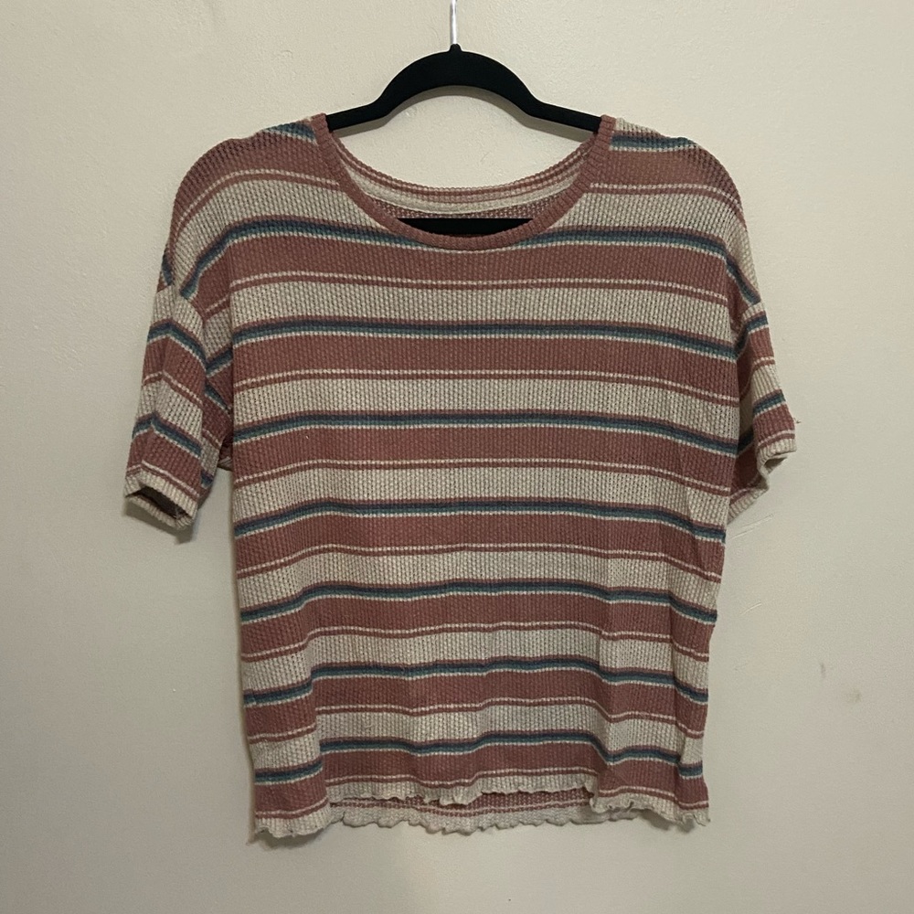 American Eagle Striped Knit T-Shirt
